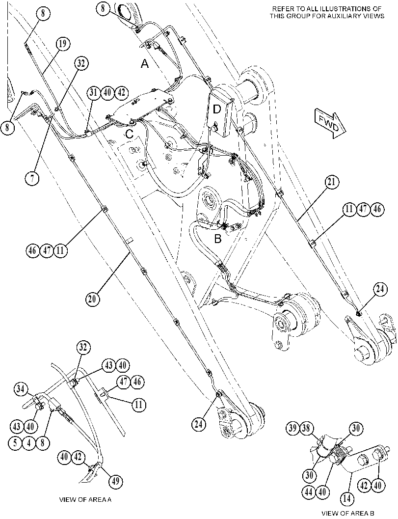 LINES GP-FRONT LUBRICATION 4929932 CAT