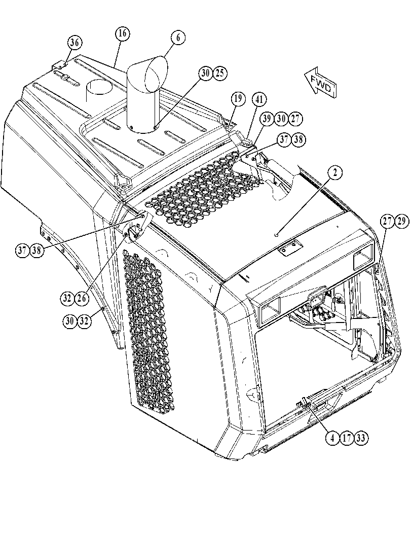Капот 3672503 CAT