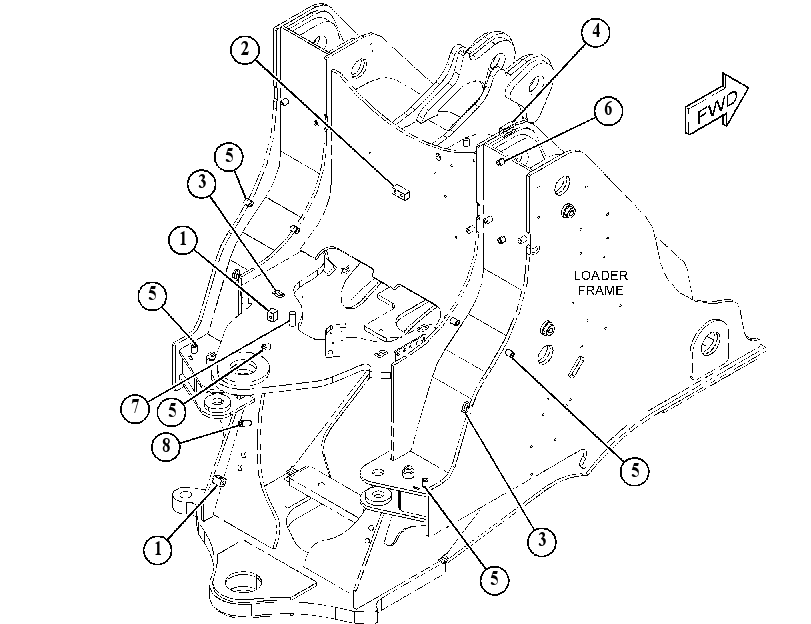 BOSS GP-REAR FRAME 4923670 CAT