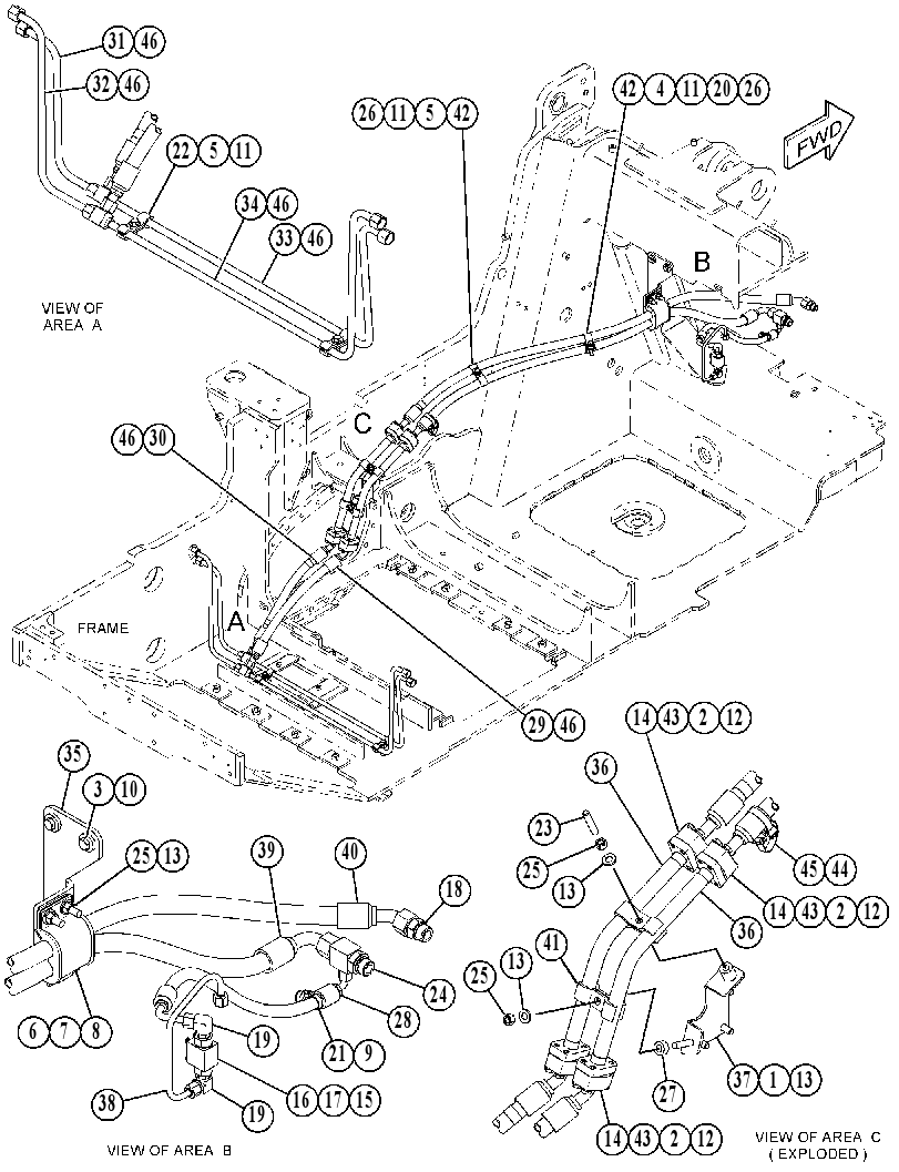 LINES GP-REAR ATTACHMENT 4732744 CAT