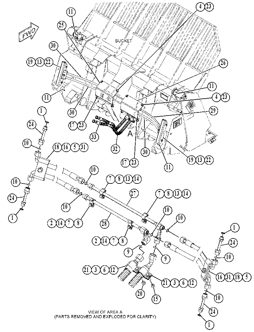 Трубопроводы ковша 5129308 CAT