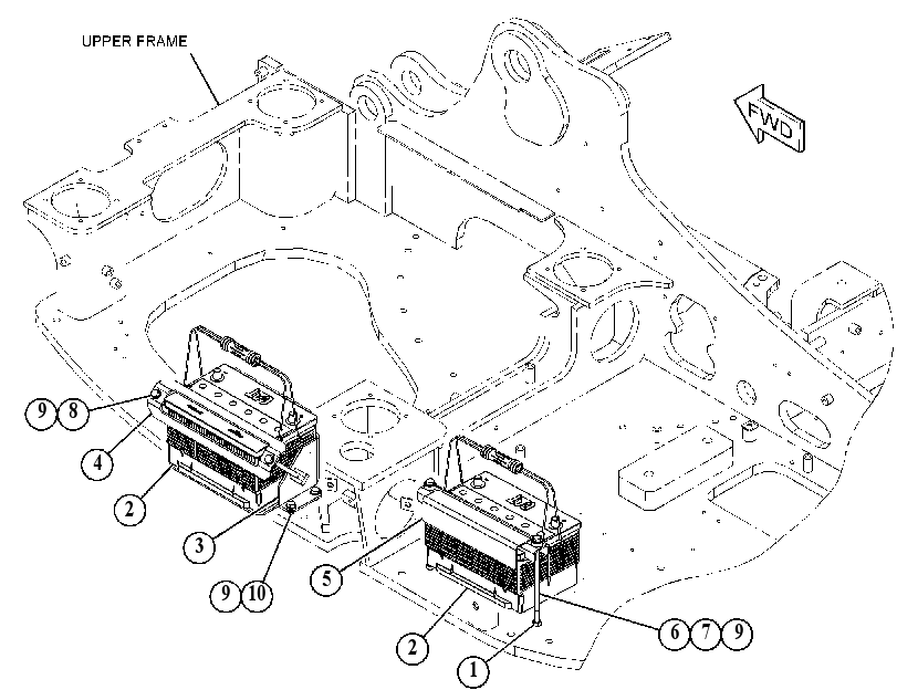 BATTERY & MOUNTING GP 4649323 CAT