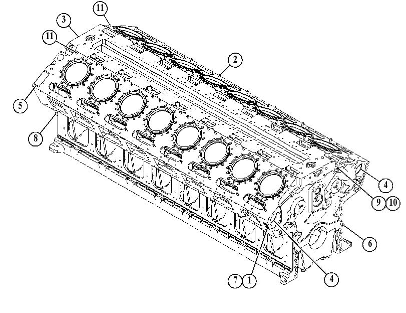 Блок цилиндров 5137644 CAT