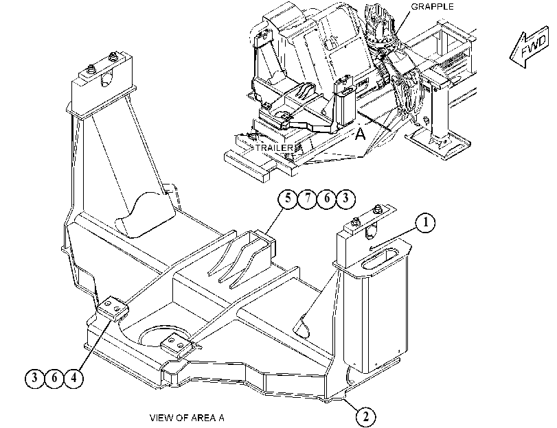 FRAME GP-DELIMBER 4642872 CAT
