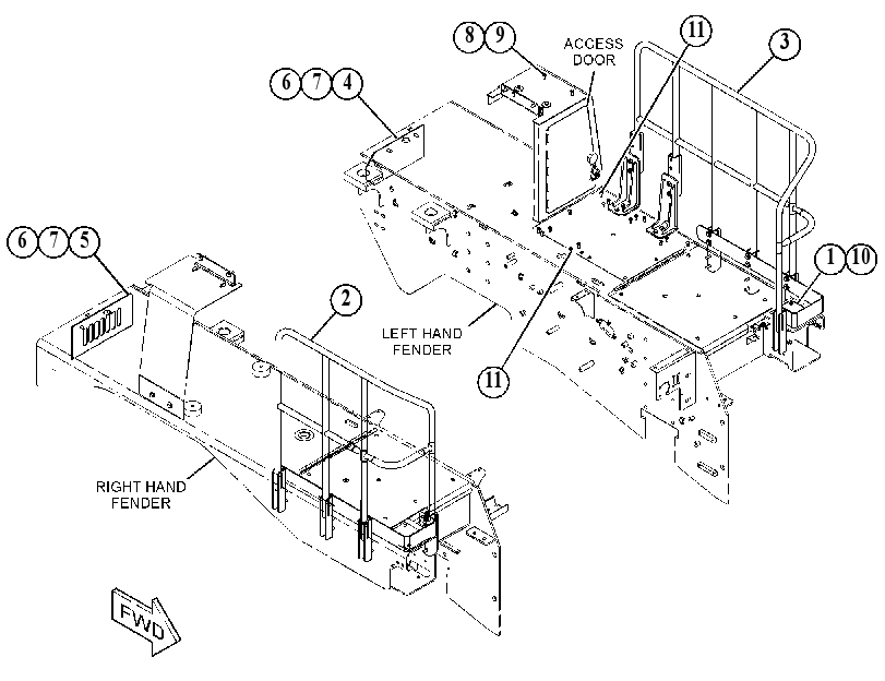 GUARDRAIL GP 3596485 CAT