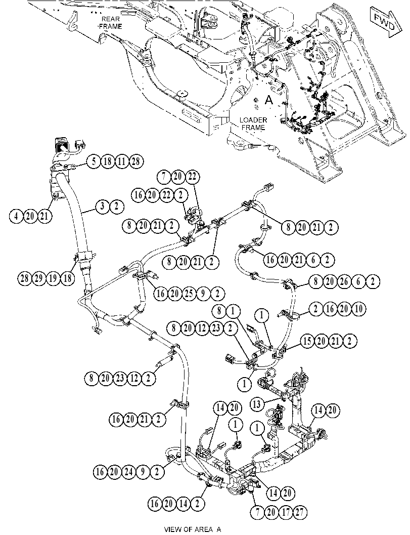 Проводка передняя 4845582 CAT