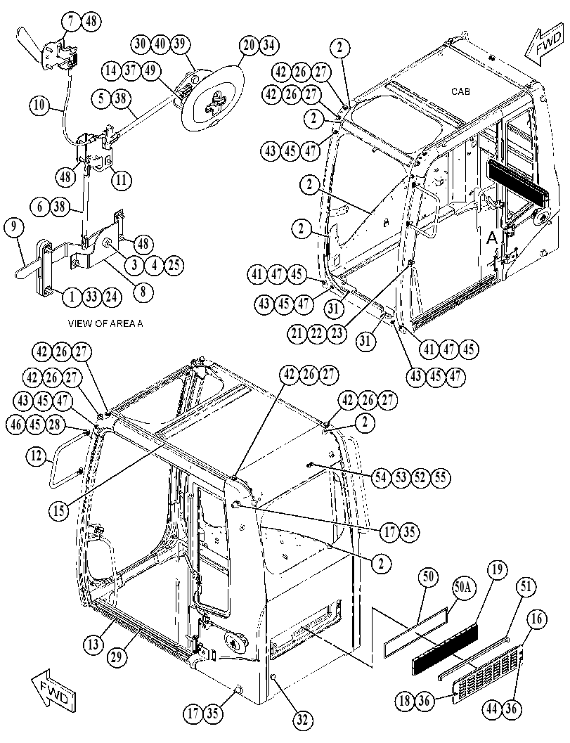 Отделка кабины 3954132 CAT