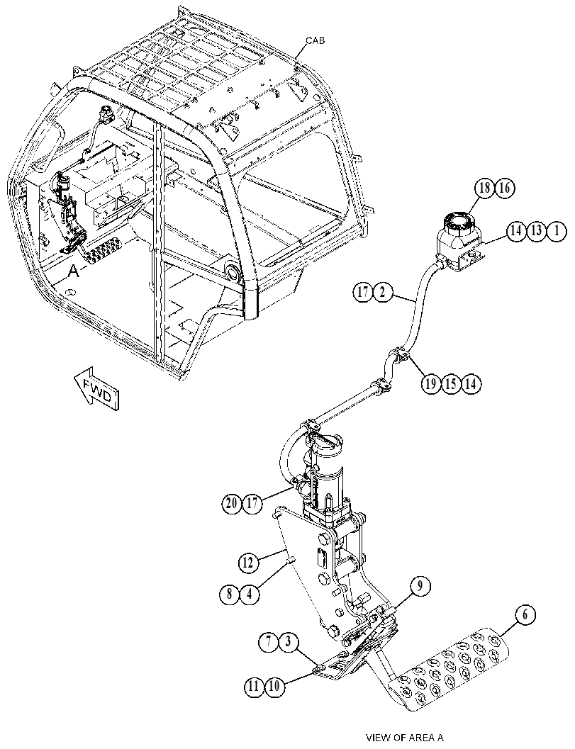 PEDAL & MOUNTING GP-BRAKE 5057484 CAT