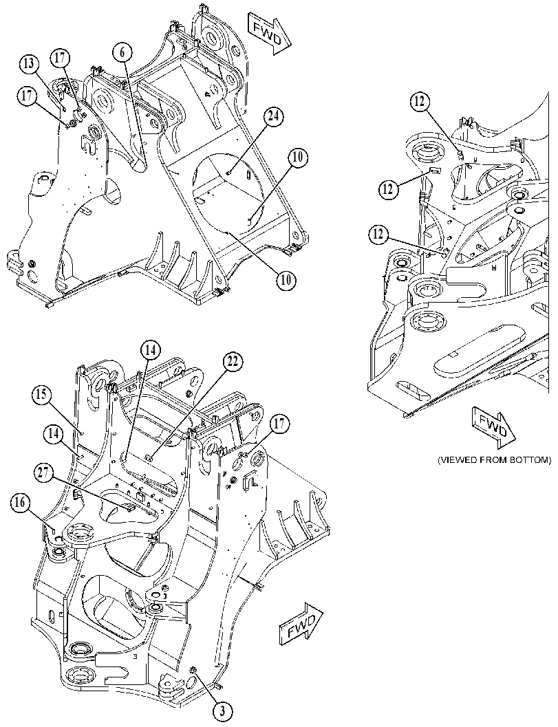 FRAME AS-FRONT 3674455 CAT