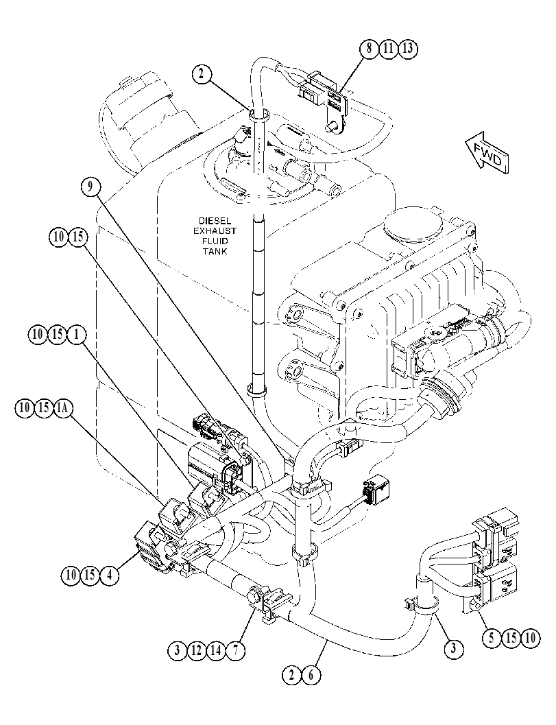 Проводка модуля AdBlue 4893846 CAT