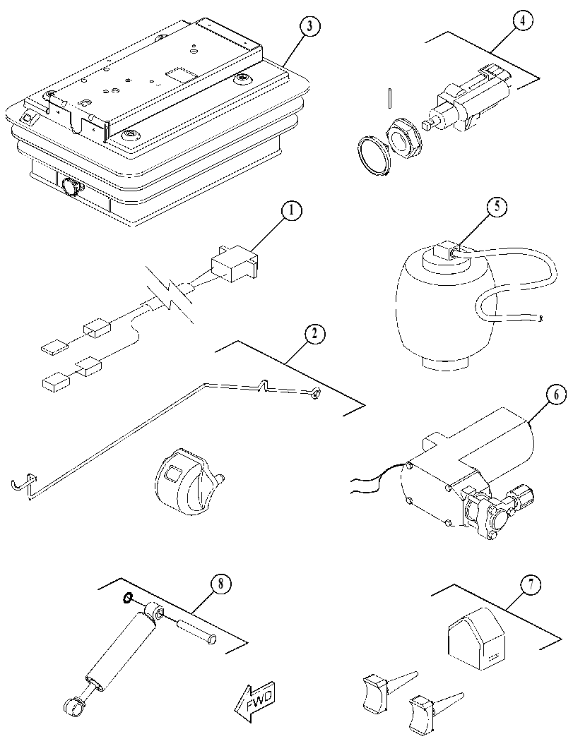 KIT-SEAT SUSPENSION 2134578 CAT