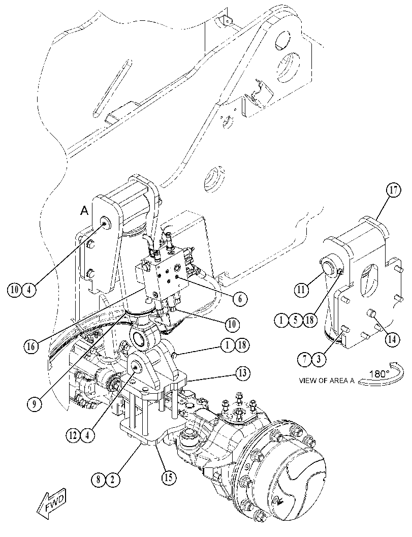 CYLINDER & MTG GP-FRAME LEVEL 4868624 CAT