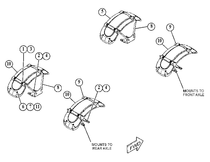 FENDER & MOUNTING GP 3145533 CAT
