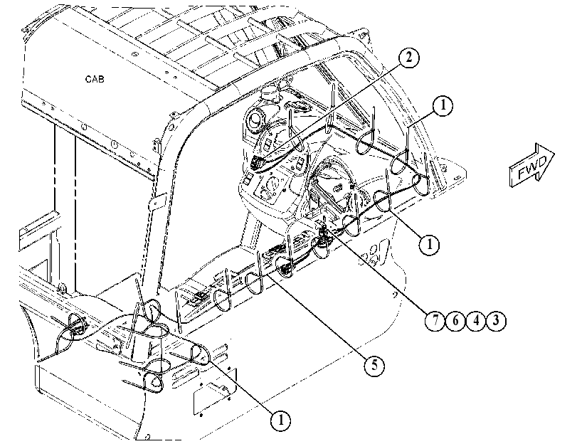 Проводка управления 4806265 CAT