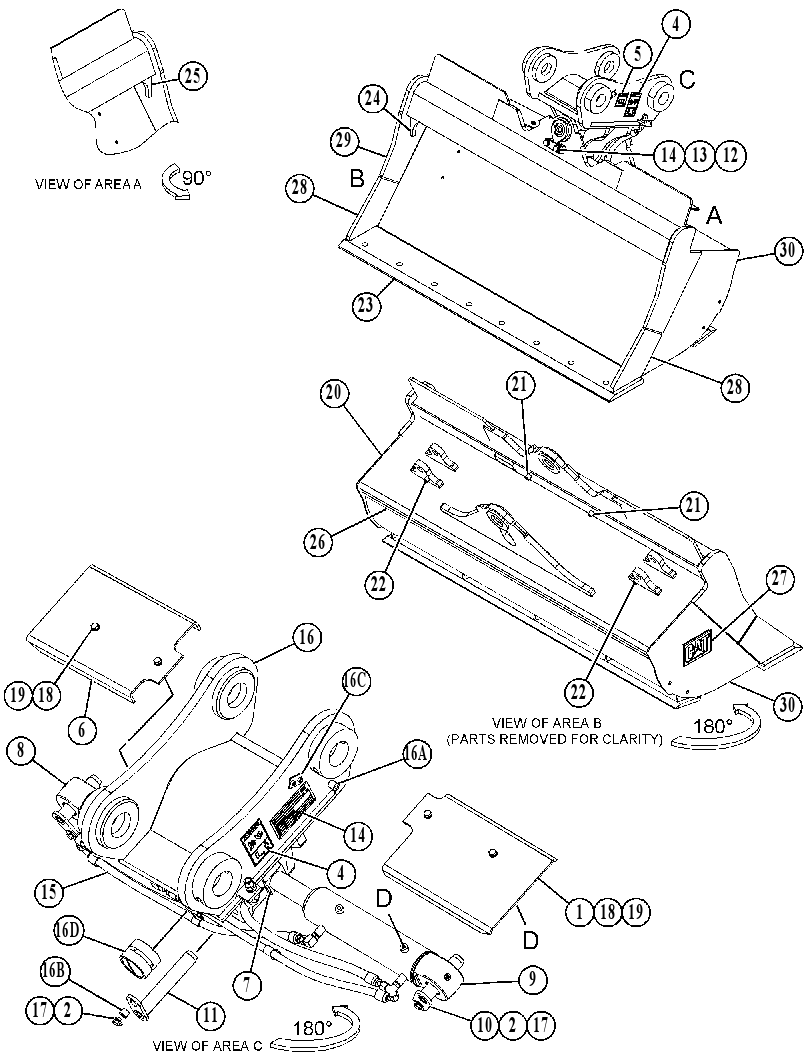 BUCKET GP-DITCH CLEANING 5106696 CAT