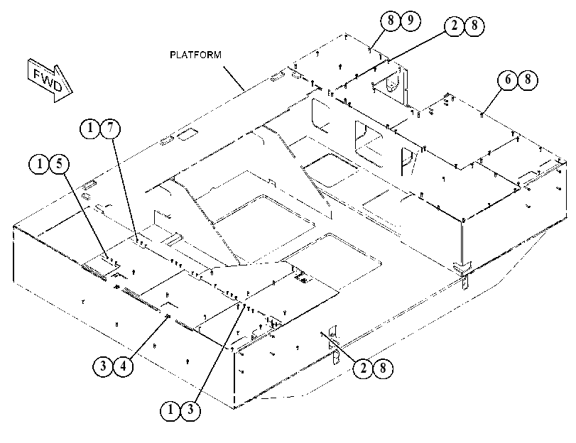 FASTENER GP-PLATFORM 4208233 CAT