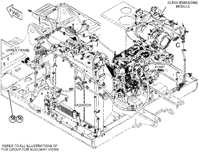 Проводка шасси 4167772 CAT