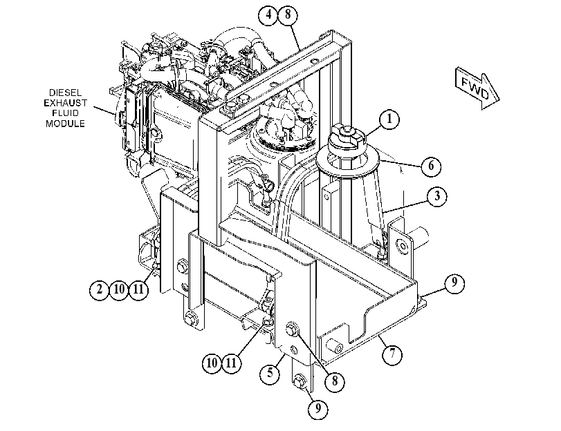 MOUNTING GP-DEF TANK 3934049 CAT