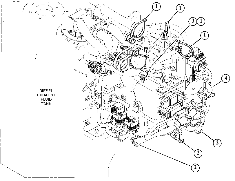 Проводка модуля AdBlue 5043080 CAT