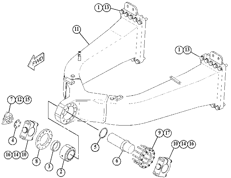 SUPPORT GP-AXLE HOUSING 3875530 CAT