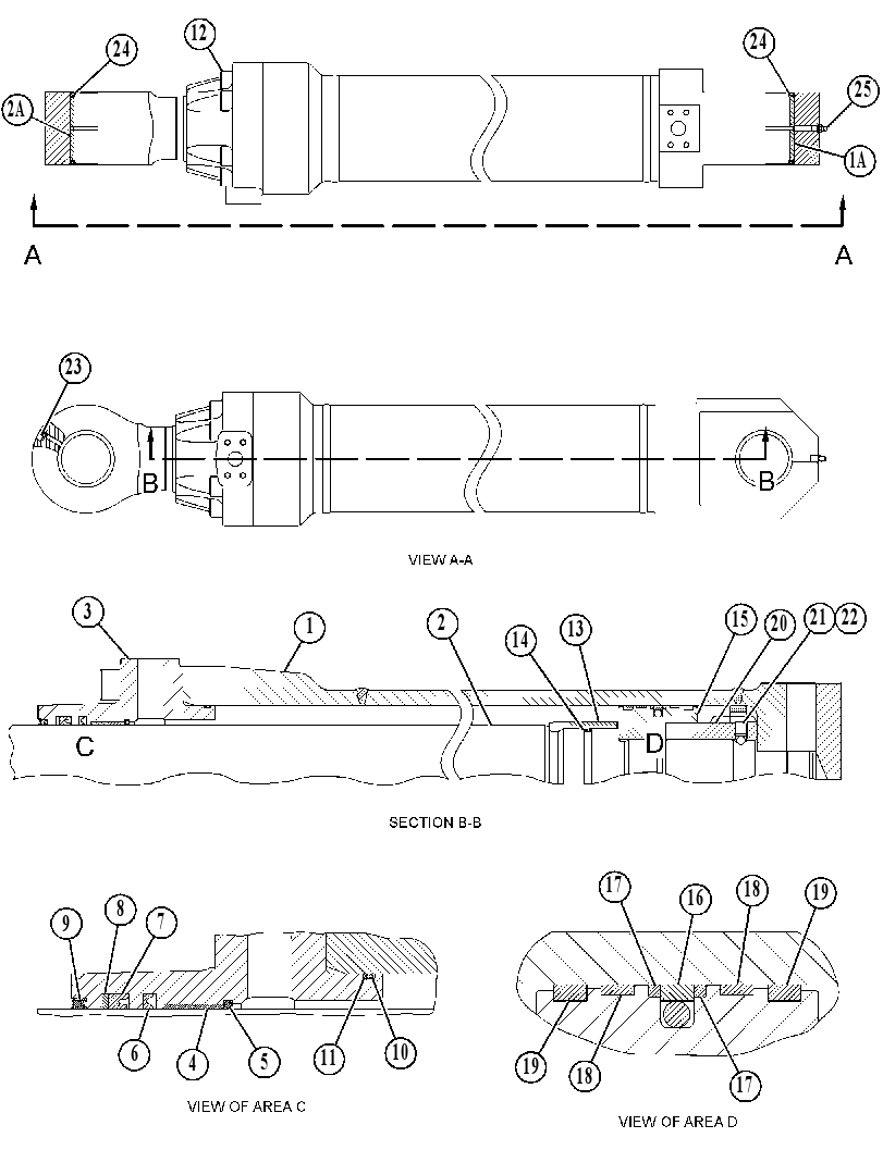 Цилиндр рукояти 4806495 CAT