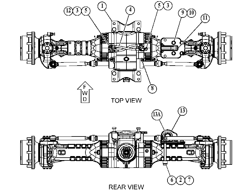AXLE AR-FRONT 2991306 CAT