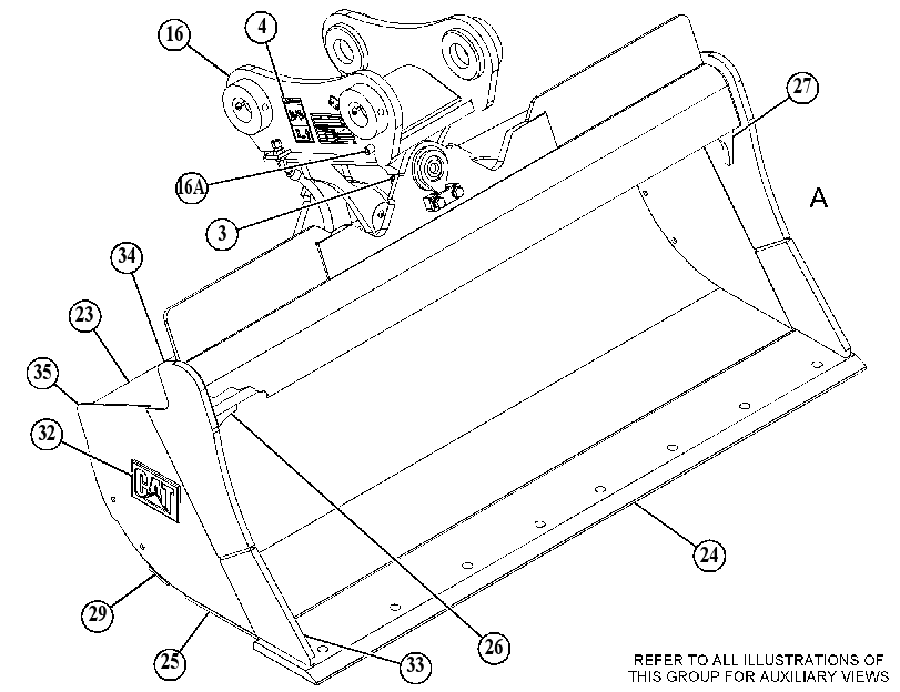 BUCKET GP-DITCH CLEANING 5106697 CAT
