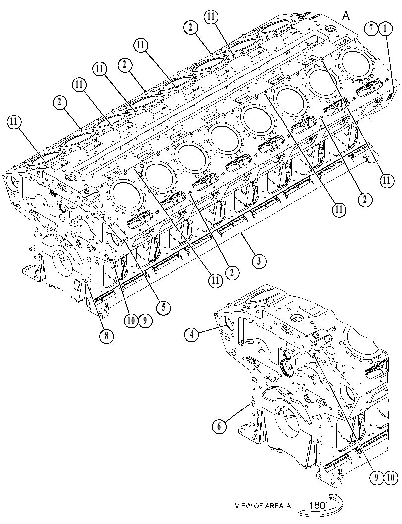 Блок цилиндров 5137643 CAT