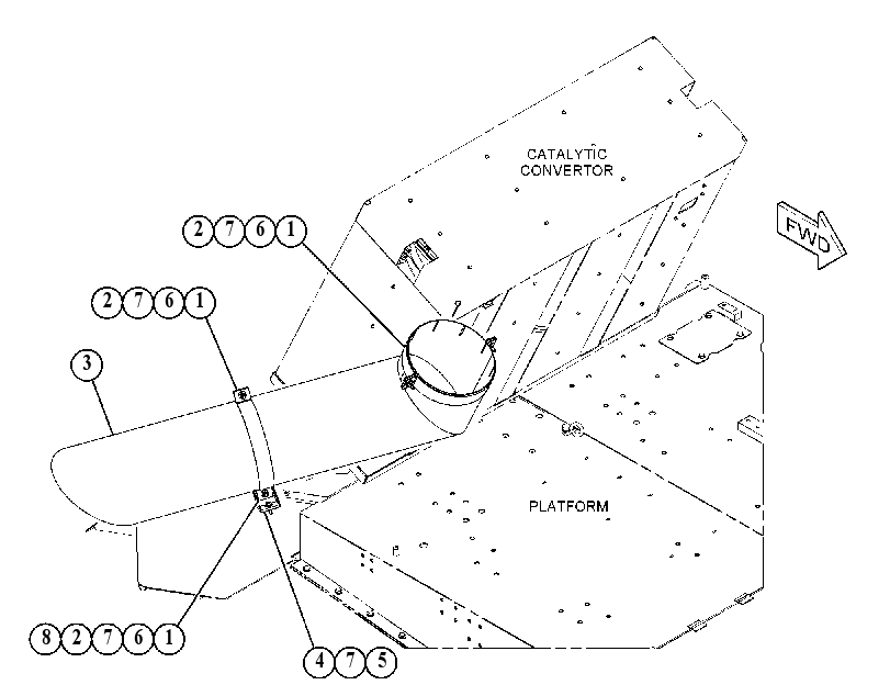 MOUNTING GP-MUFFLER 3961303 CAT