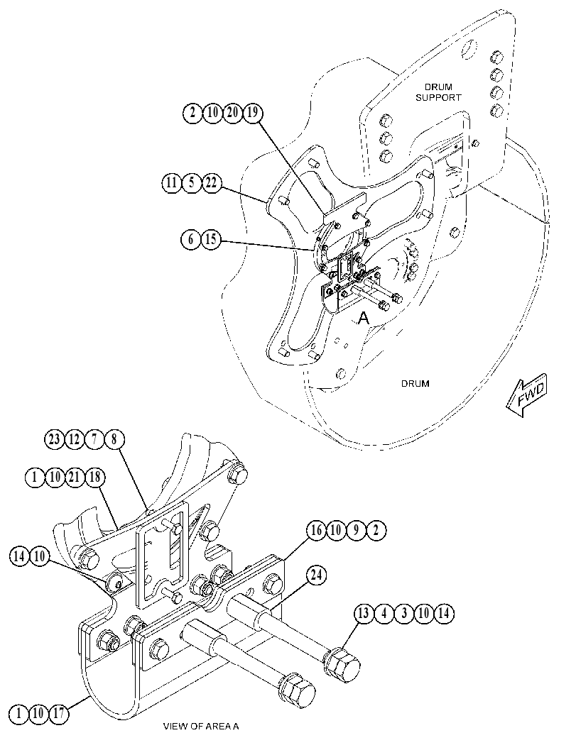MOUNTING GP-DRUM 5201732 CAT