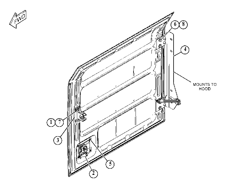 DOOR GP-HOOD 4511580 CAT
