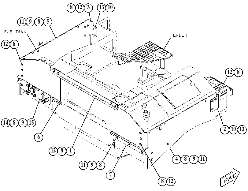 Защита топливного бака 4310369 CAT