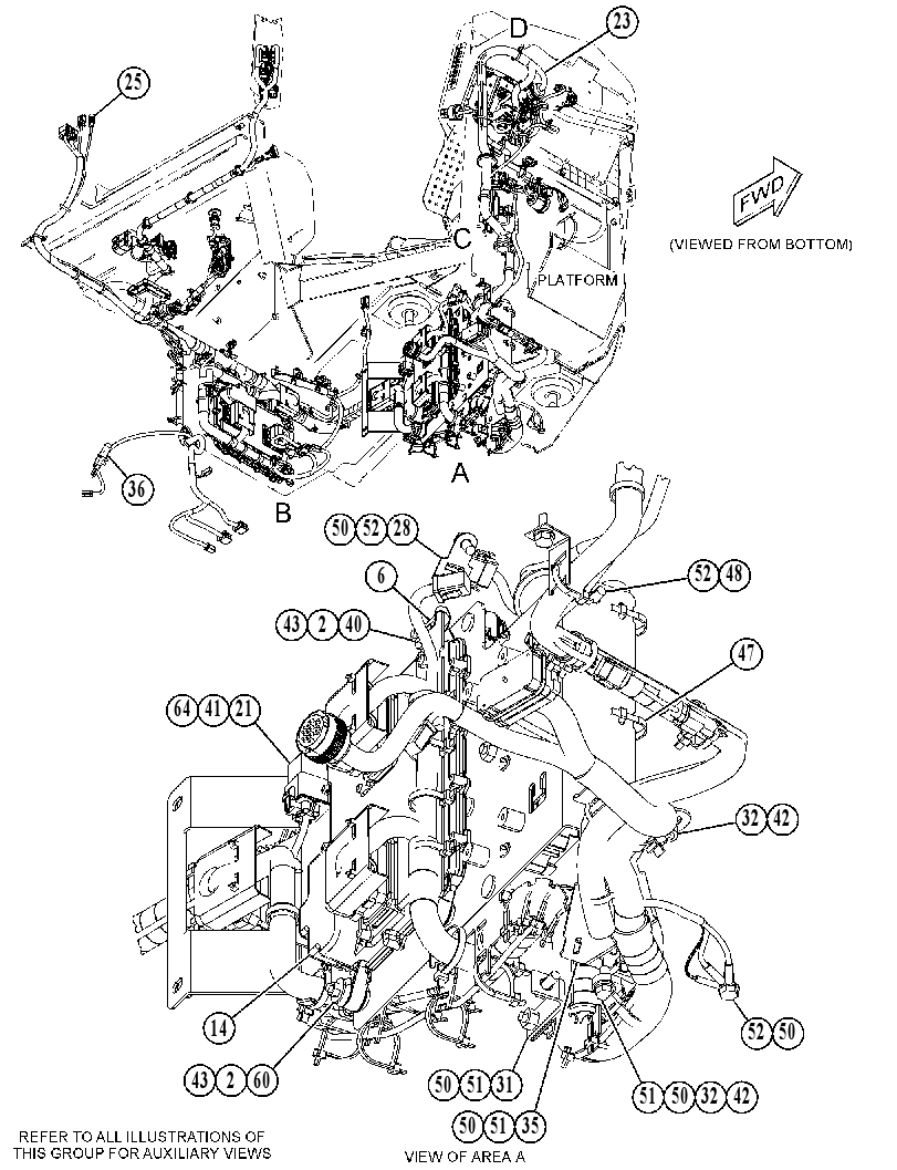 Проводка площадки 4583020 CAT
