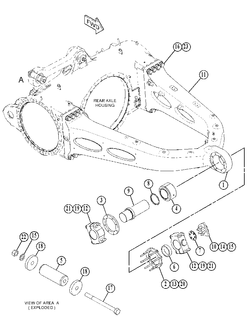 SUPPORT GP-AXLE HOUSING 3857838 CAT