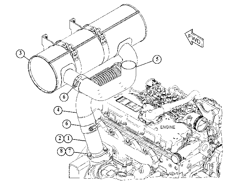 MOUNTING GP-MUFFLER 3865722 CAT