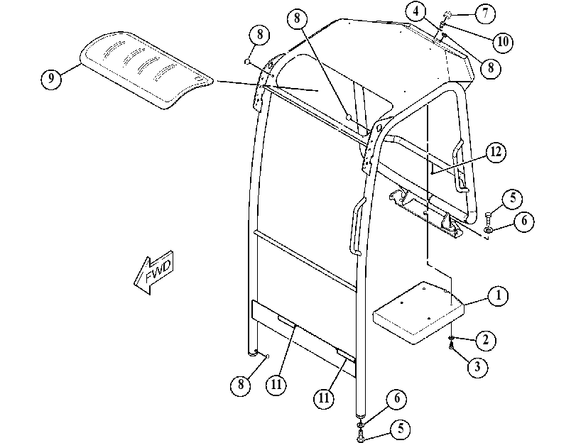 CANOPY GP-OPEN ROPS 4411176 CAT