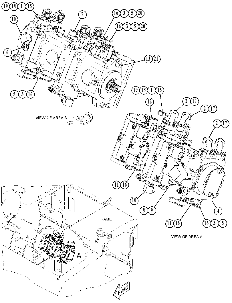 Насос хода с креплением 4771815 CAT