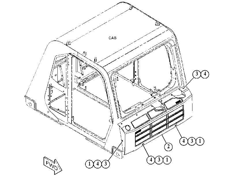 Панель кабины 3792445 CAT