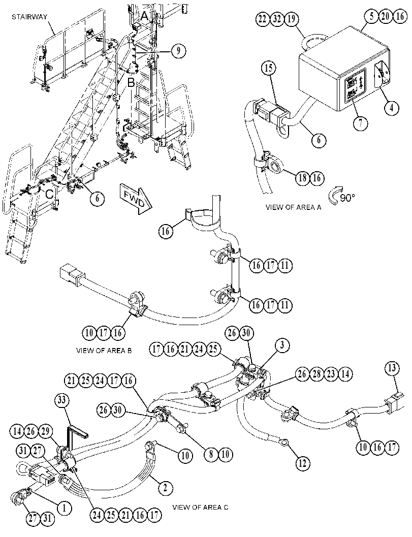 WIRING GP-LADDER 3906797 CAT