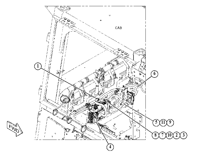 Управление связью с креплением 4791876 CAT