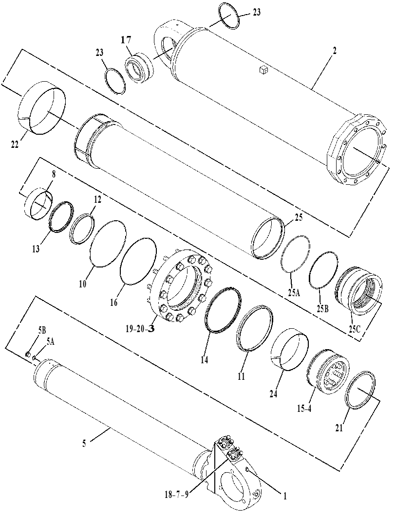 CYLINDER GP-HOIST 2960608 CAT