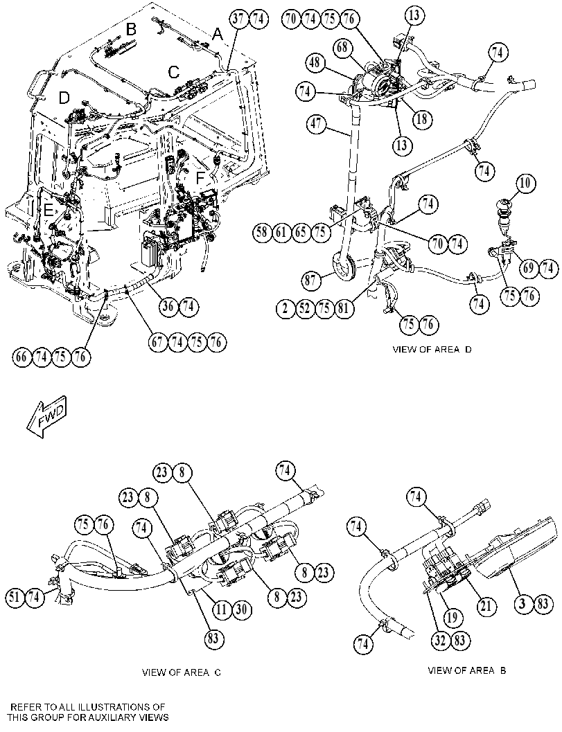 Проводка кабины 4590125 CAT