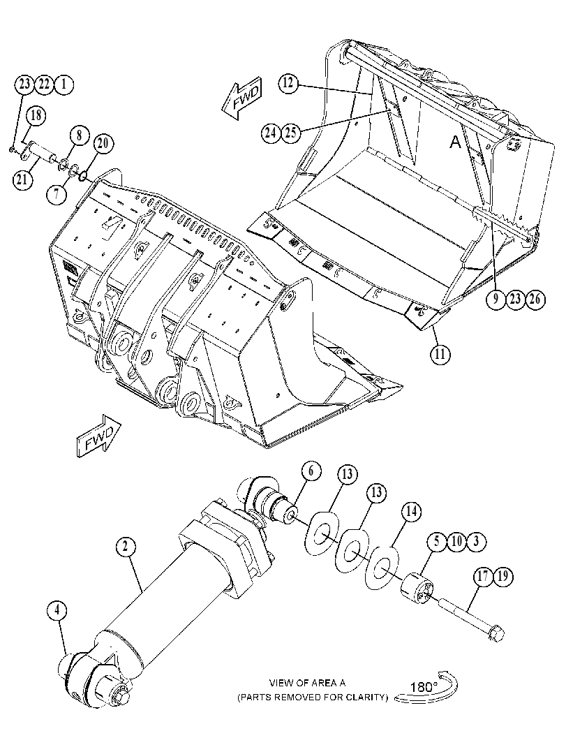 Ковш скальный 4533176 CAT