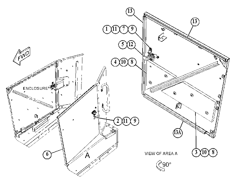 DOOR GP-HOOD 5215472 CAT