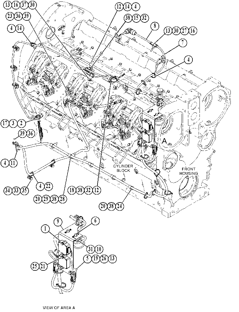 Проводка двигателя 4414855 CAT