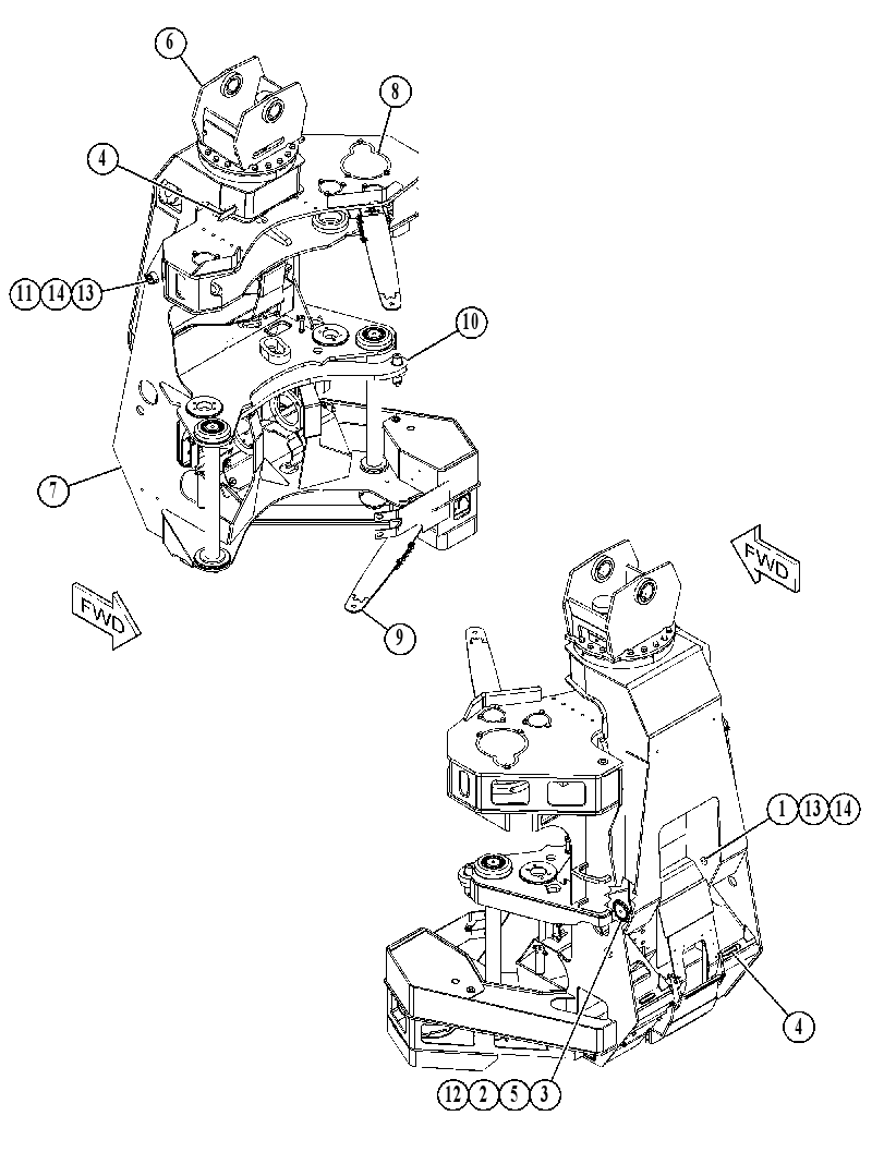 FRAME GP-HARVESTER HEAD 4586375 CAT