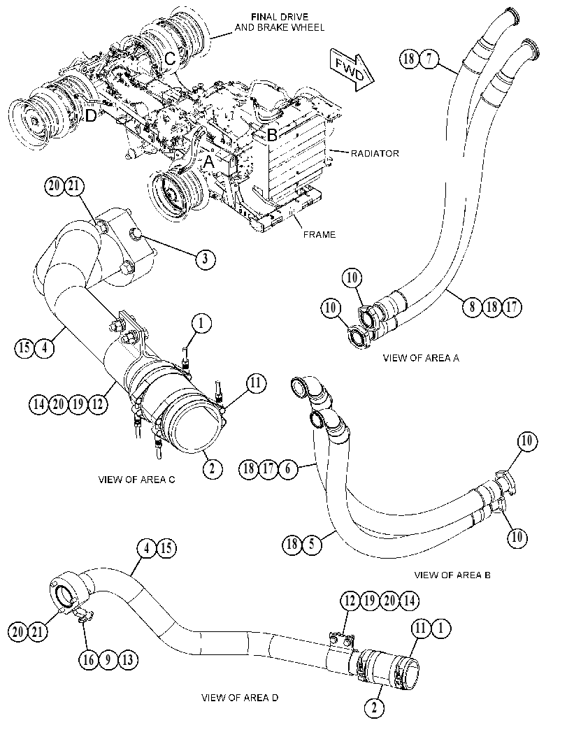 LINES GP-BRAKE COOLING 4627787 CAT