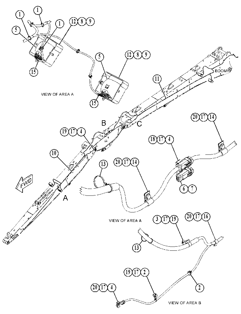 WIRING GP-BOOM 4883404 CAT