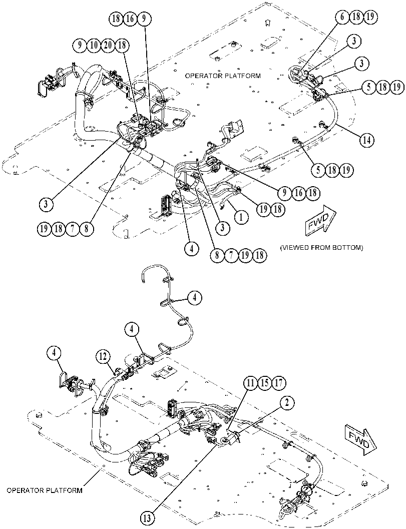 Проводка площадки 4548139 CAT