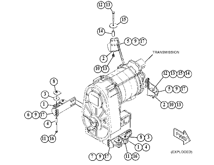 SUPPORT GP-TRANSMISSION 4808702 CAT